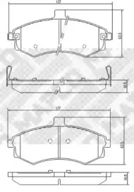 6737 MAPCO Комплект тормозных колодок, дисковый тормоз