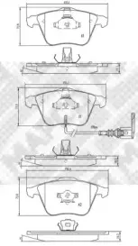 6791 MAPCO Комплект тормозных колодок, дисковый тормоз