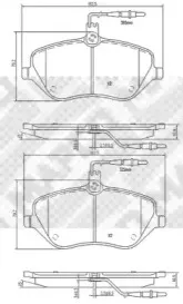 6825 MAPCO Комплект тормозных колодок, дисковый тормоз