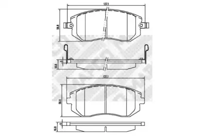 6879 MAPCO Комплект тормозных колодок, дисковый тормоз