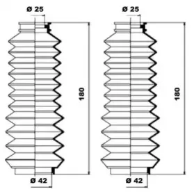 K150025 MOOG Комплект пылника, рулевое управление