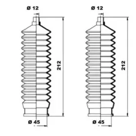 K150052 MOOG Комплект пылника, рулевое управление