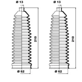 K150087 MOOG Комплект пылника, рулевое управление