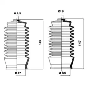 K150108 MOOG Комплект пылника, рулевое управление