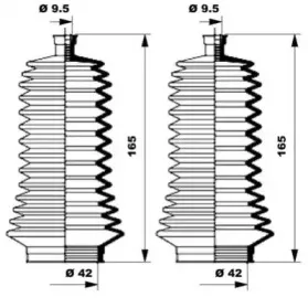 K150133 MOOG Комплект пылника, рулевое управление