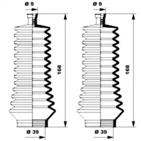 K150134 MOOG Комплект пылника, рулевое управление