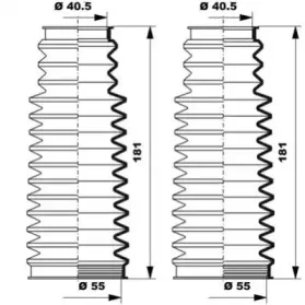 K150163 MOOG Комплект пылника, рулевое управление