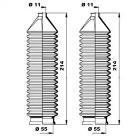 K150166 MOOG Комплект пылника, рулевое управление