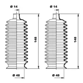 K150170 MOOG Комплект пылника, рулевое управление