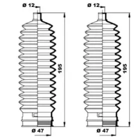 K150183 MOOG Комплект пылника, рулевое управление