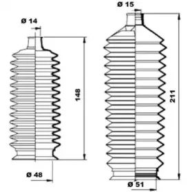 K150190 MOOG Комплект пылника, рулевое управление