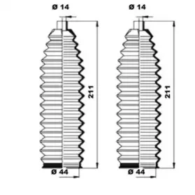 K150201 MOOG Комплект пылника, рулевое управление