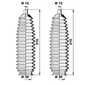 K150203 MOOG Комплект пылника, рулевое управление