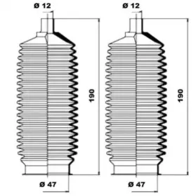 K150211 MOOG Комплект пылника, рулевое управление