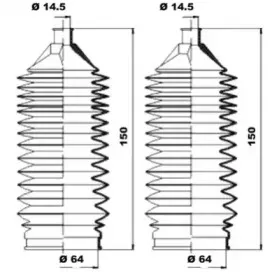 K150227 MOOG Комплект пылника, рулевое управление