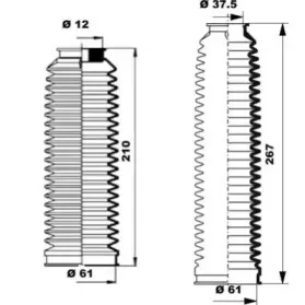 K150259 MOOG Комплект пылника, рулевое управление