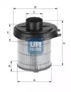 27.845.02 UFI Воздушный фильтр