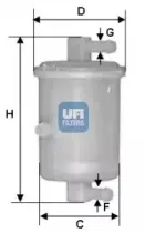 3101701 UFI Топливный фильтр