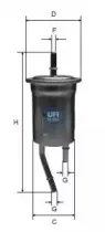 31.828.00 UFI Топливный фильтр