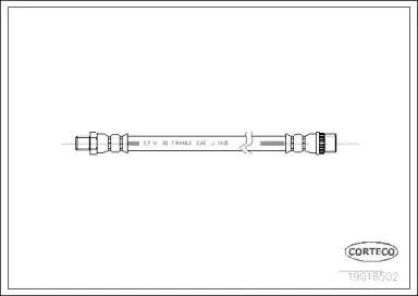 19018502 CORTECO Тормозной шланг