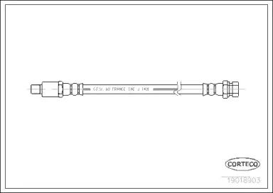 19018903 CORTECO Тормозной шланг