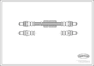 19026869 CORTECO Тормозной шланг