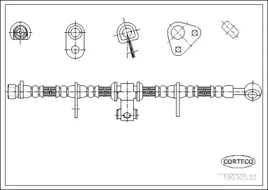 19030532 CORTECO Тормозной шланг