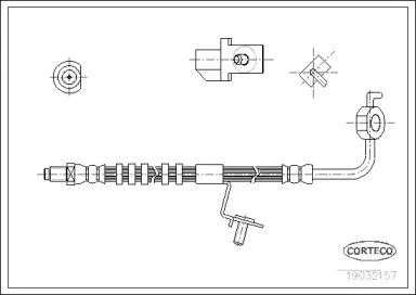 19032157 CORTECO Тормозной шланг
