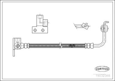 19032368 CORTECO Тормозной шланг