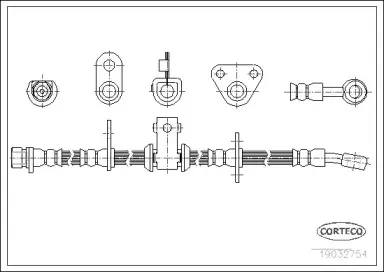 19032754 CORTECO Тормозной шланг