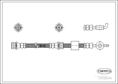 19033046 CORTECO Тормозной шланг