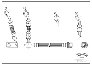 19033104 CORTECO Тормозной шланг