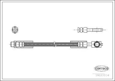 19033514 CORTECO Тормозной шланг