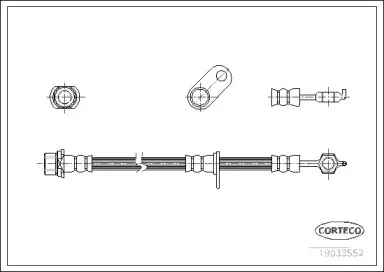 19033552 CORTECO Тормозной шланг