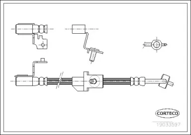 19033597 CORTECO Тормозной шланг