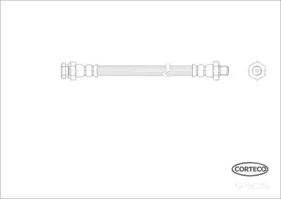 19036286 CORTECO Тормозной шланг