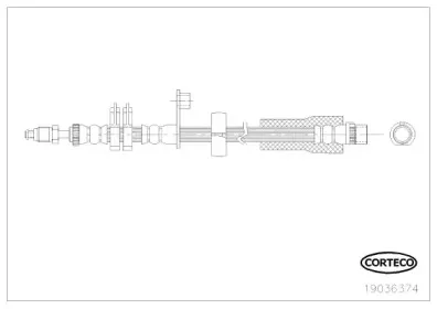19036374 CORTECO Тормозной шланг