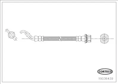 19036439 CORTECO Тормозной шланг