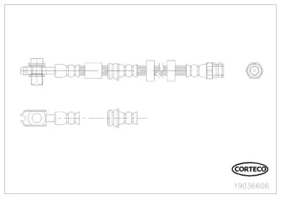 19036606 CORTECO Тормозной шланг