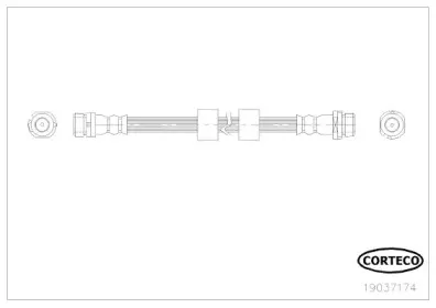 19037174 CORTECO Тормозной шланг