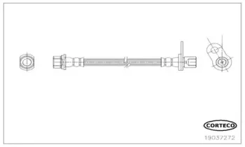 19037272 CORTECO Тормозной шланг