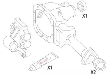 19535828 CORTECO Комплект прокладок, дифференциал