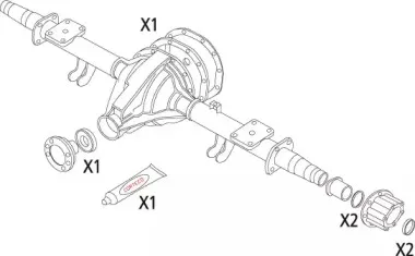 19536136 CORTECO Комплект прокладок, дифференциал
