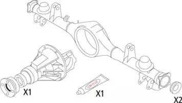 19536213 CORTECO Комплект прокладок, дифференциал