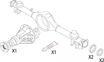 19536214 CORTECO Комплект прокладок, дифференциал