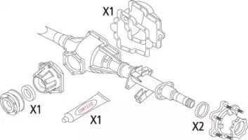 19536274 CORTECO Комплект прокладок, дифференциал