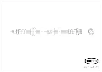 49374832 CORTECO Тормозной шланг
