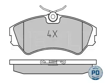 0252012419PD MEYLE Комплект тормозных колодок, дисковый тормоз
