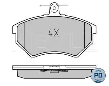 0252016816PD MEYLE Комплект тормозных колодок, дисковый тормоз