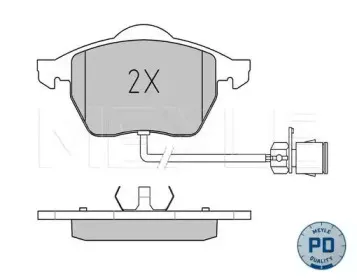 0252067619PD MEYLE Комплект тормозных колодок, дисковый тормоз